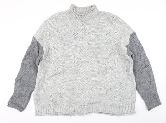 Womens UK Size XL M&S Grey Pullover Jumper