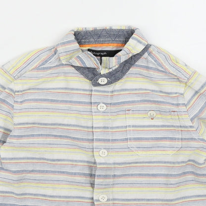 Autograph Boys Yellow Striped  Basic Button-Up Size 3-4 Years