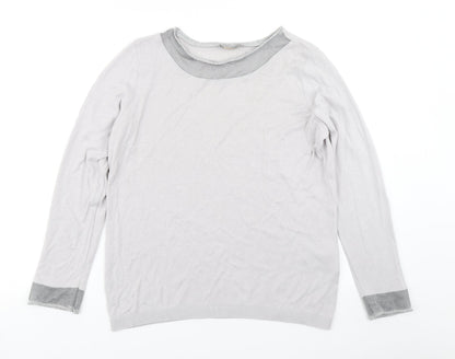 Womens UK Size L Maria Bellentani Grey Pullover Jumper