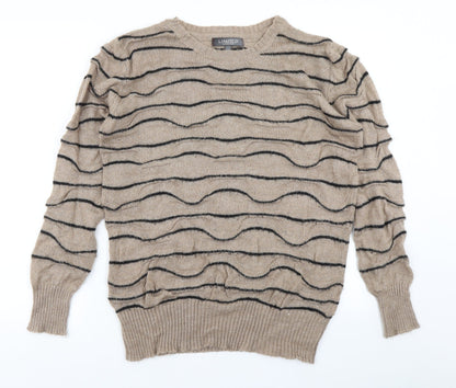 Limited Collection Womens Brown Striped Knit Pullover Jumper Size M