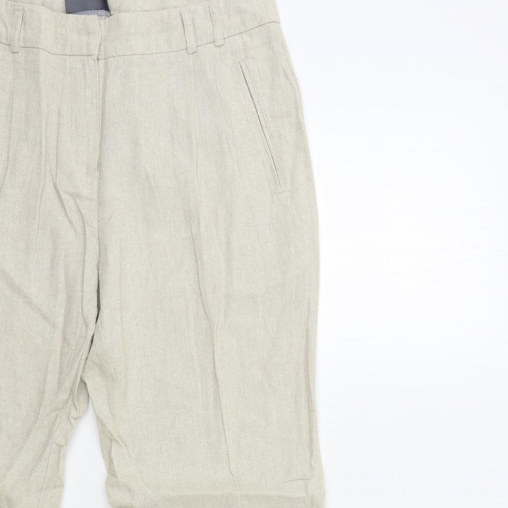 Womens UK Size 10 BHS Regular Fit  Beige Trousers