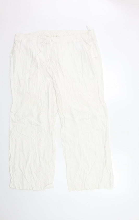 Womens UK Size 38 in Preworn Regular Fit  White Trousers