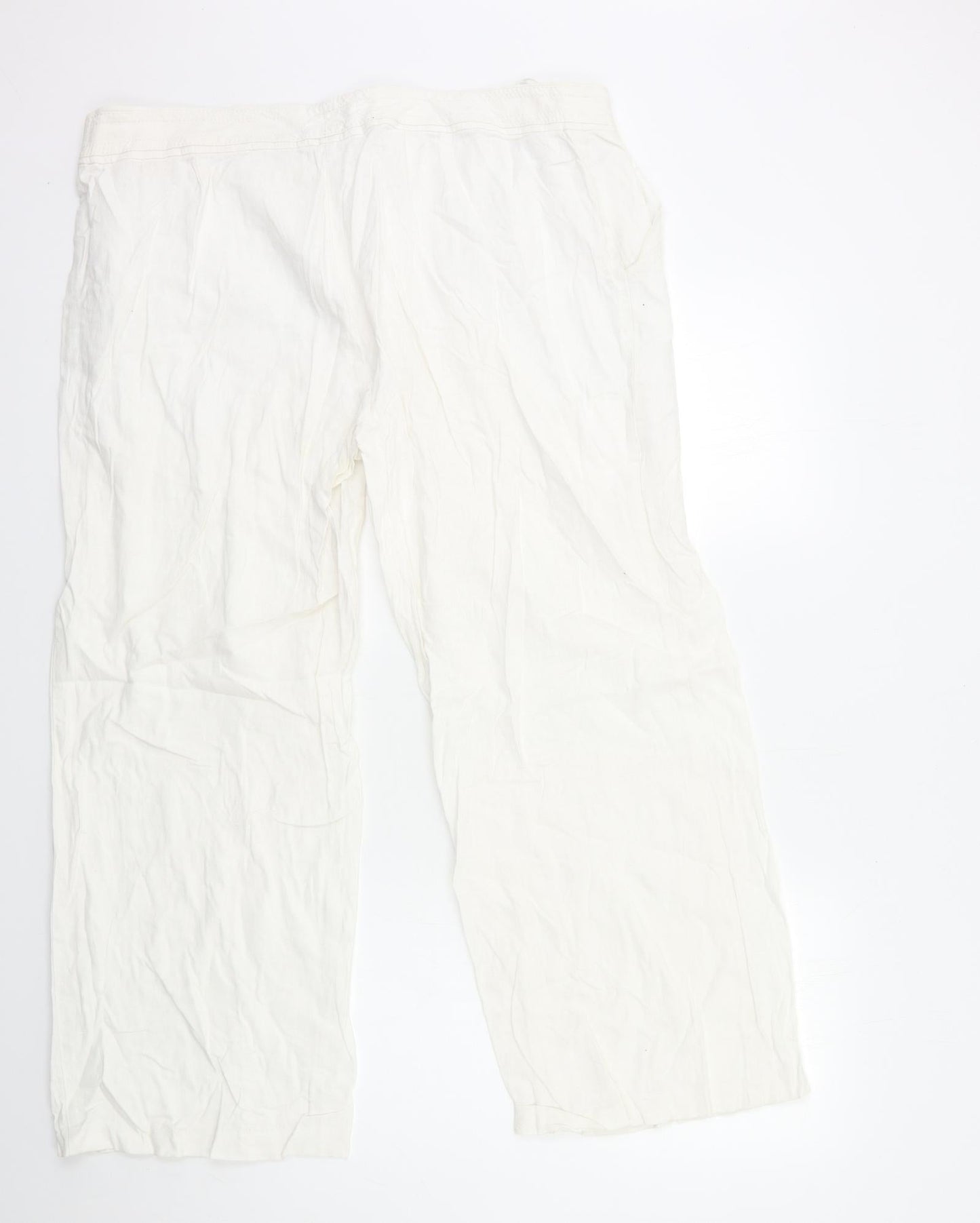 Womens UK Size 38 in Preworn Regular Fit  White Trousers