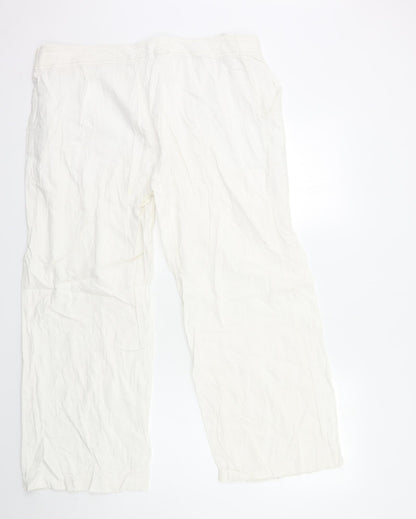 Womens UK Size 38 in Preworn Regular Fit  White Trousers