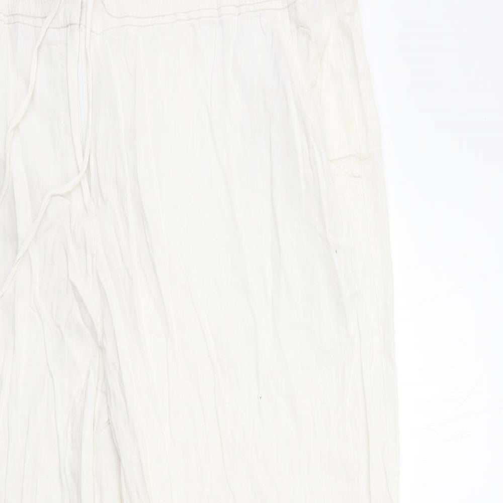 Womens UK Size 38 in Preworn Regular Fit  White Trousers
