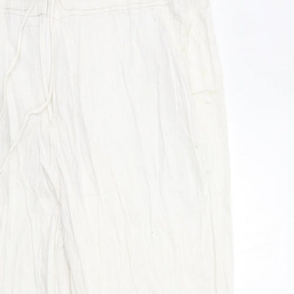 Womens UK Size 38 in Preworn Regular Fit  White Trousers