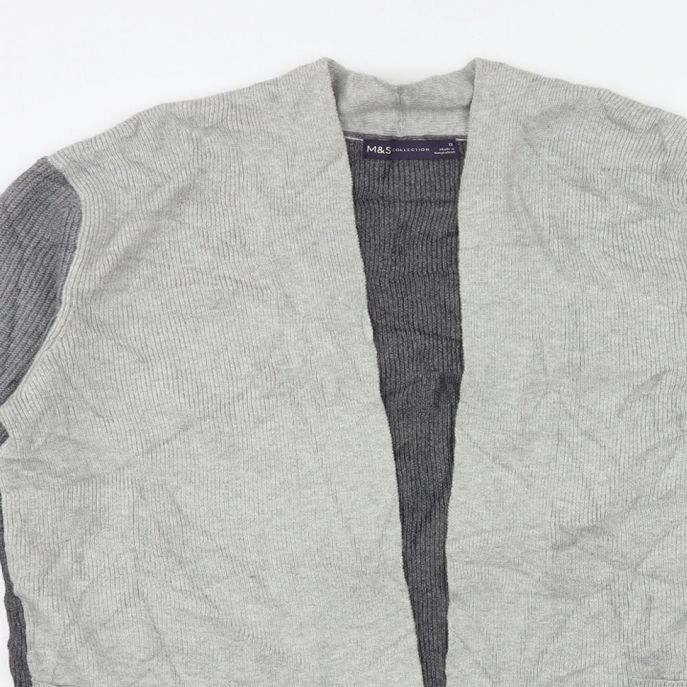 Womens UK Size 12 Marks and Spencer Grey Cardigan Jumper