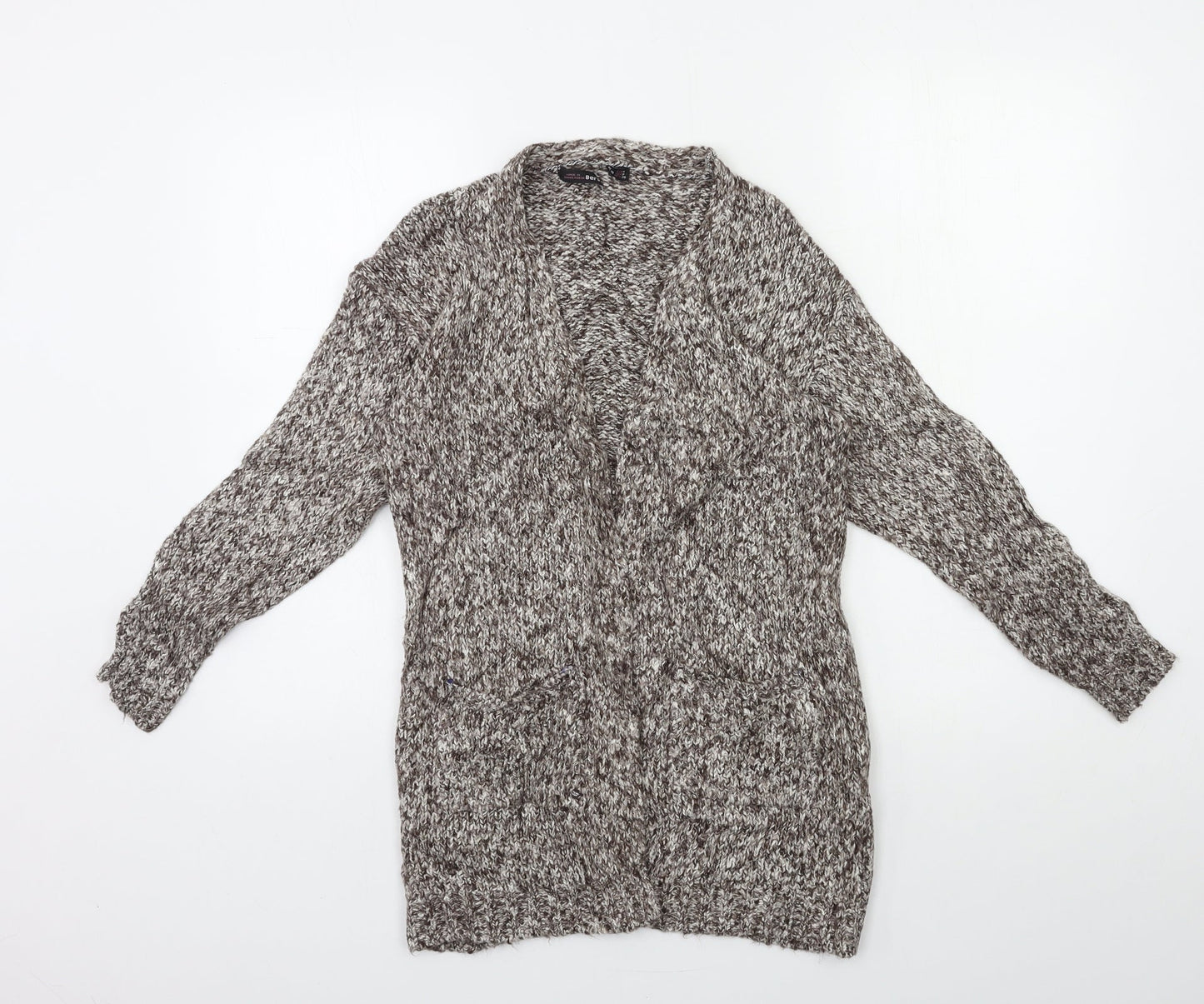 Bershka Womens Brown  Knit Cardigan Jumper Size M