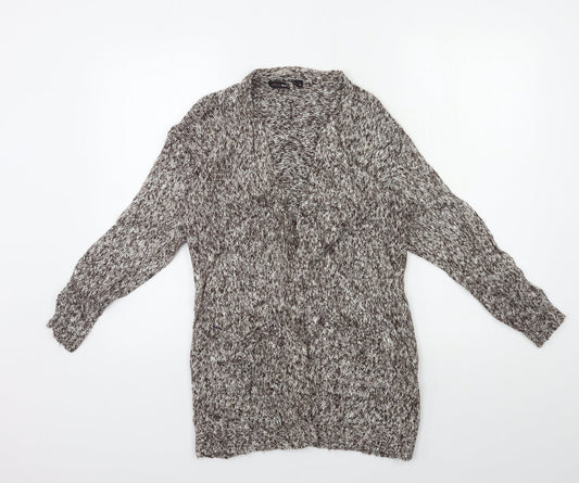 Bershka Womens Brown  Knit Cardigan Jumper Size M