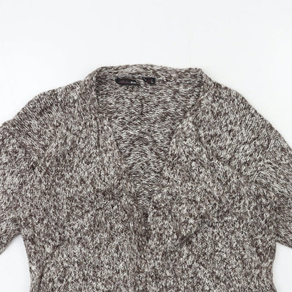 Bershka Womens Brown  Knit Cardigan Jumper Size M