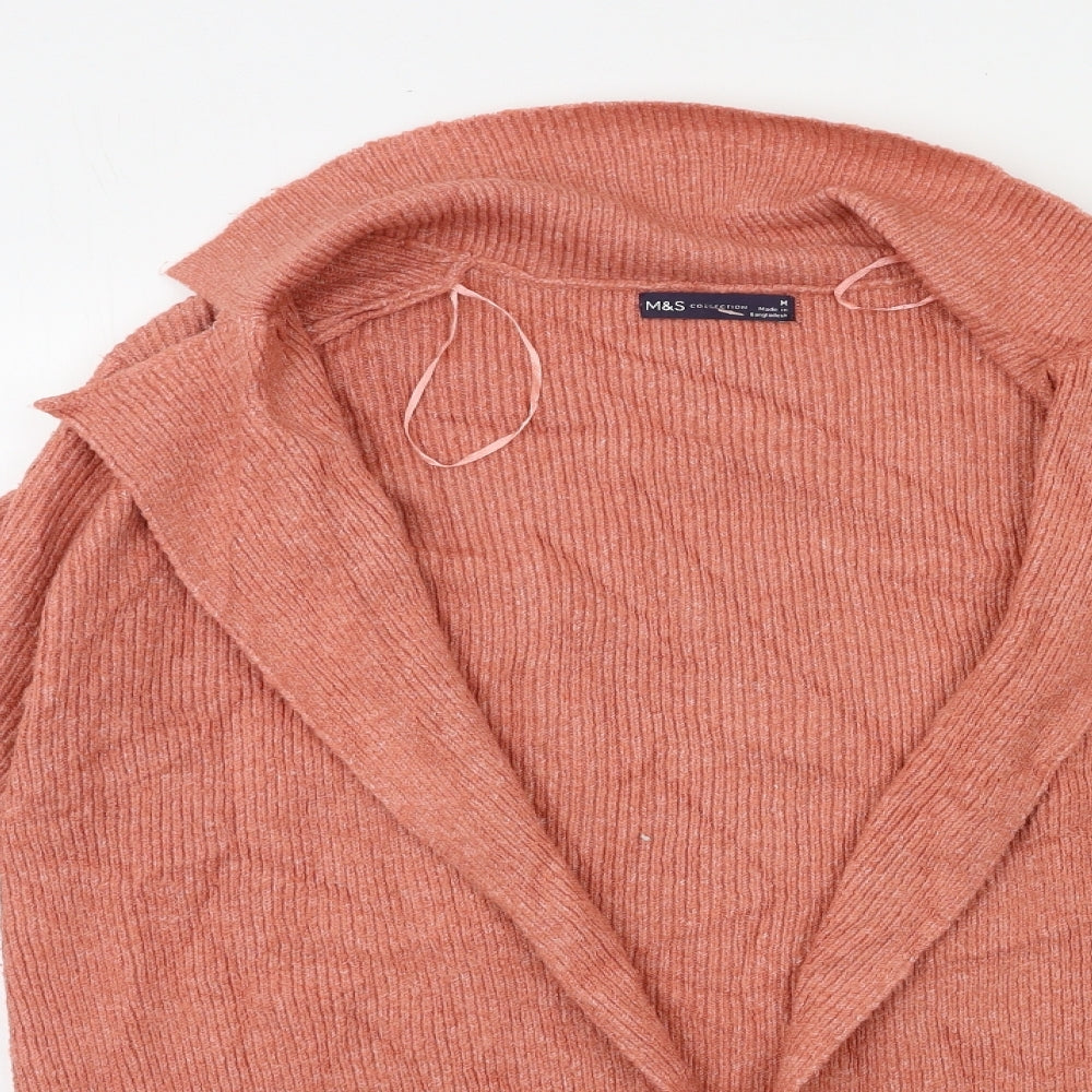 Womens UK Size M Marks and Spencer Pink Cardigan Jumper