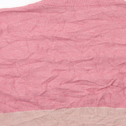 H&M Womens Pink  Knit Pullover Sweatshirt Size M