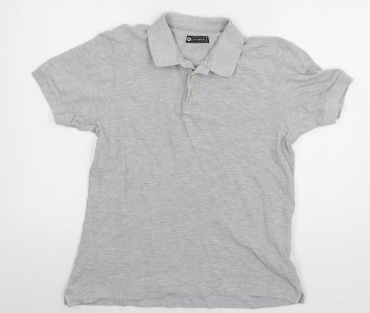 Avenue Mens Grey  Jersey  T-Shirt Size M