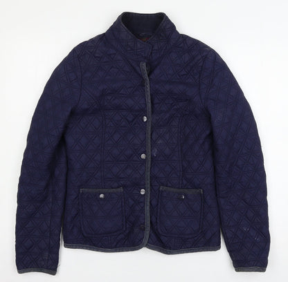 Denim & Co. Womens Blue   Jacket Coat Size 10