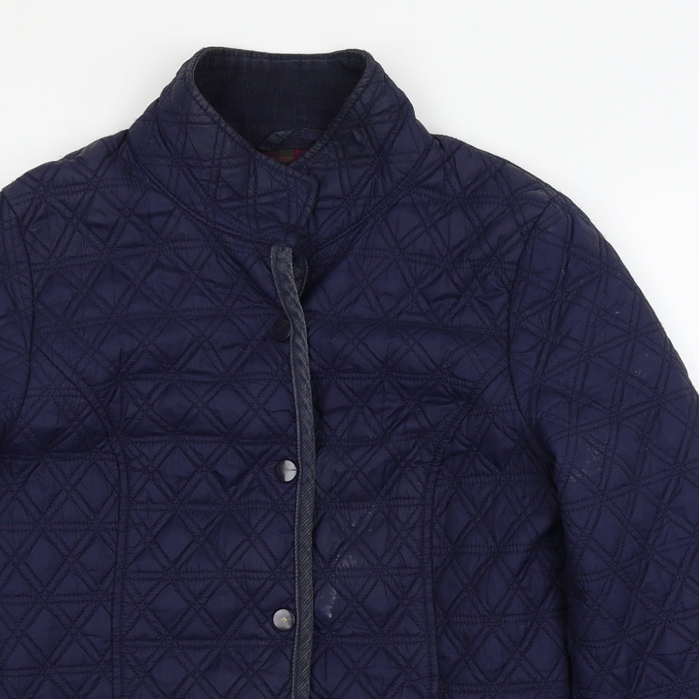 Denim & Co. Womens Blue   Jacket Coat Size 10