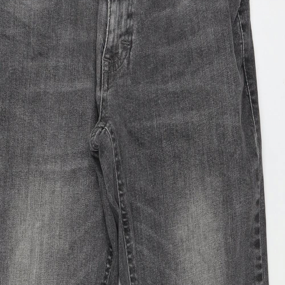 F&F Womens Grey  Denim Straight Jeans Size 34 in L30 in