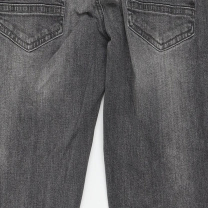 F&F Womens Grey  Denim Straight Jeans Size 34 in L30 in