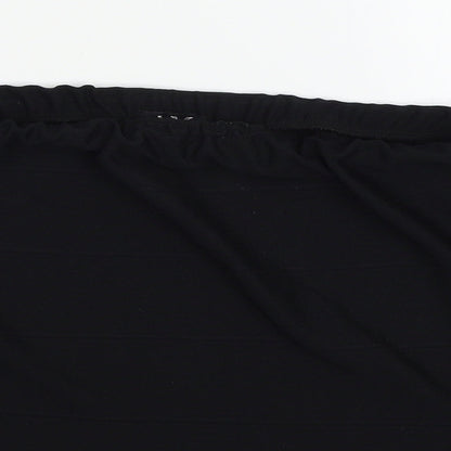 IX London Womens Black  Jersey A-Line Skirt Size 14
