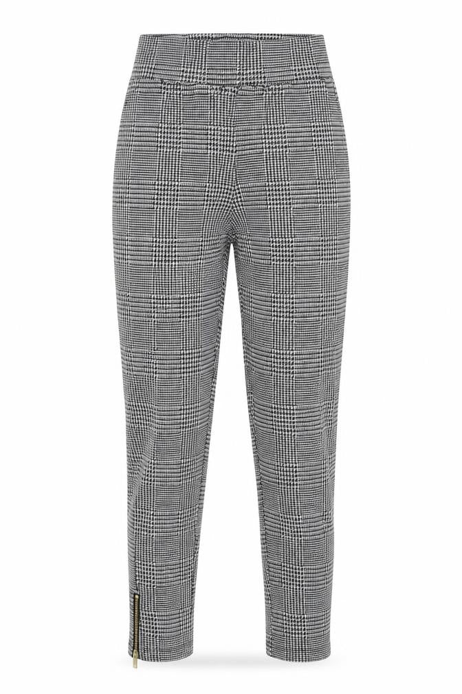 Studio  Womens Black Houndstooth Jersey Capri Leggings Size 8 L28 in