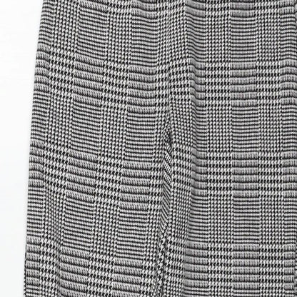 Studio  Womens Black Houndstooth Jersey Capri Leggings Size 8 L28 in