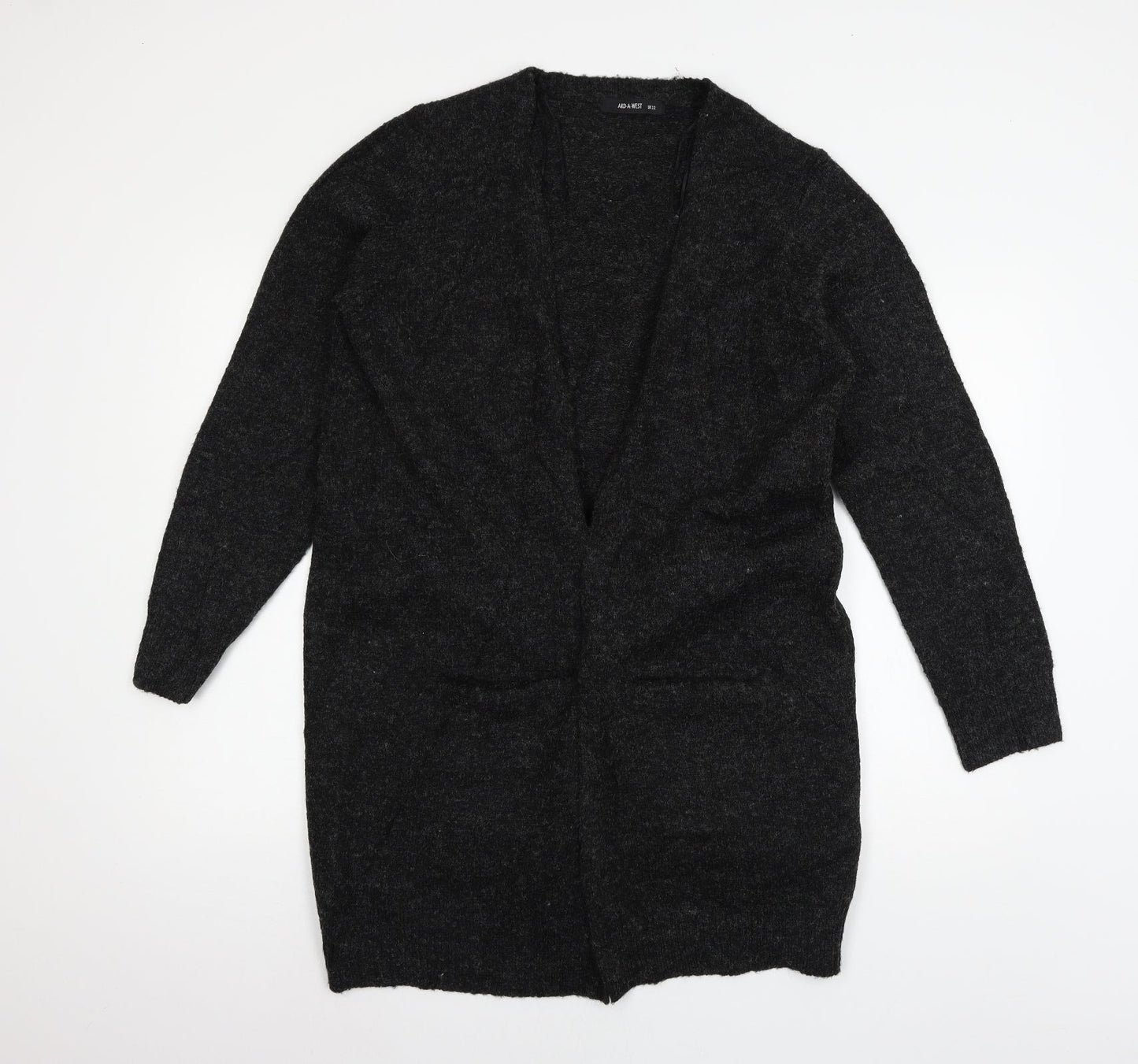 Womens UK Size 12 AKD A WEST Grey Cardigan Jumper