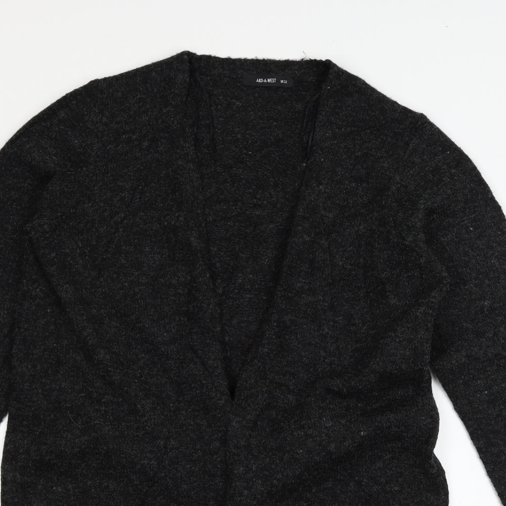 Womens UK Size 12 AKD A WEST Grey Cardigan Jumper