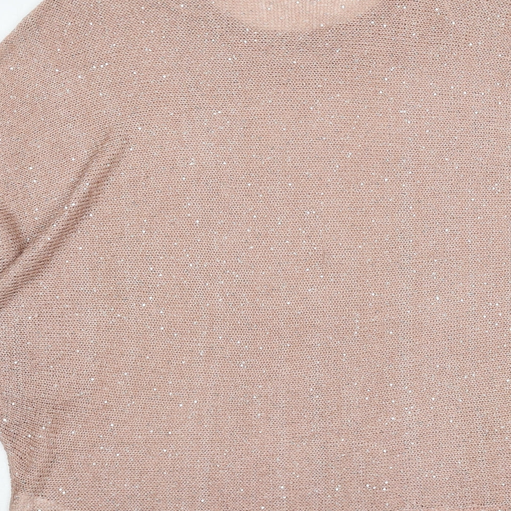 George Womens Pink  Knit Pullover Jumper Size 16