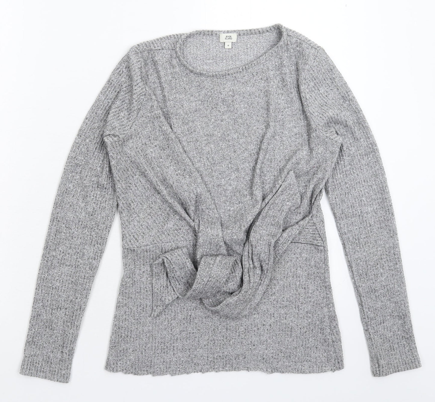 Womens UK Size 8 River Island Grey Pullover Jumper
