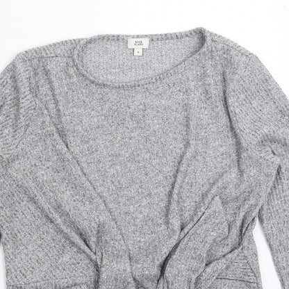 Womens UK Size 8 River Island Grey Pullover Jumper