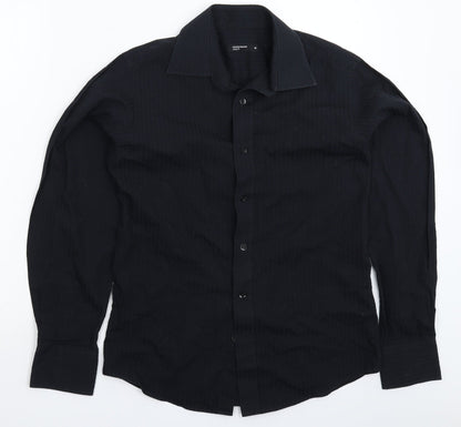 Mens UK Size M Cedar Wood State Black  Button-Up Long Sleeve Casual Shirt