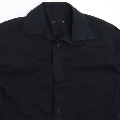 Mens UK Size M Cedar Wood State Black  Button-Up Long Sleeve Casual Shirt