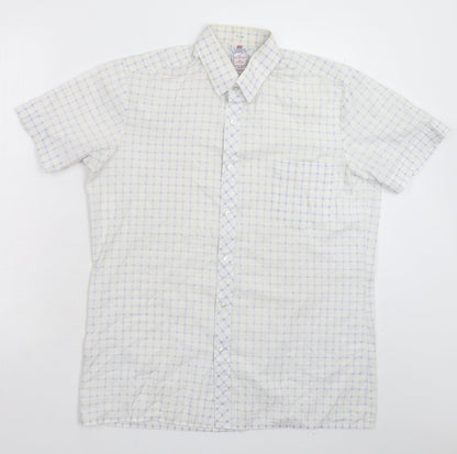 Mens UK Size M Connaught White  Button-Up Short Sleeve Casual Shirt