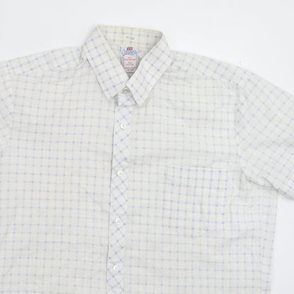 Mens UK Size M Connaught White  Button-Up Short Sleeve Casual Shirt