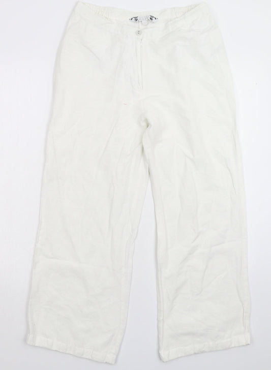 Joanna Hope Womens White   Trousers  Size 12 L25 in