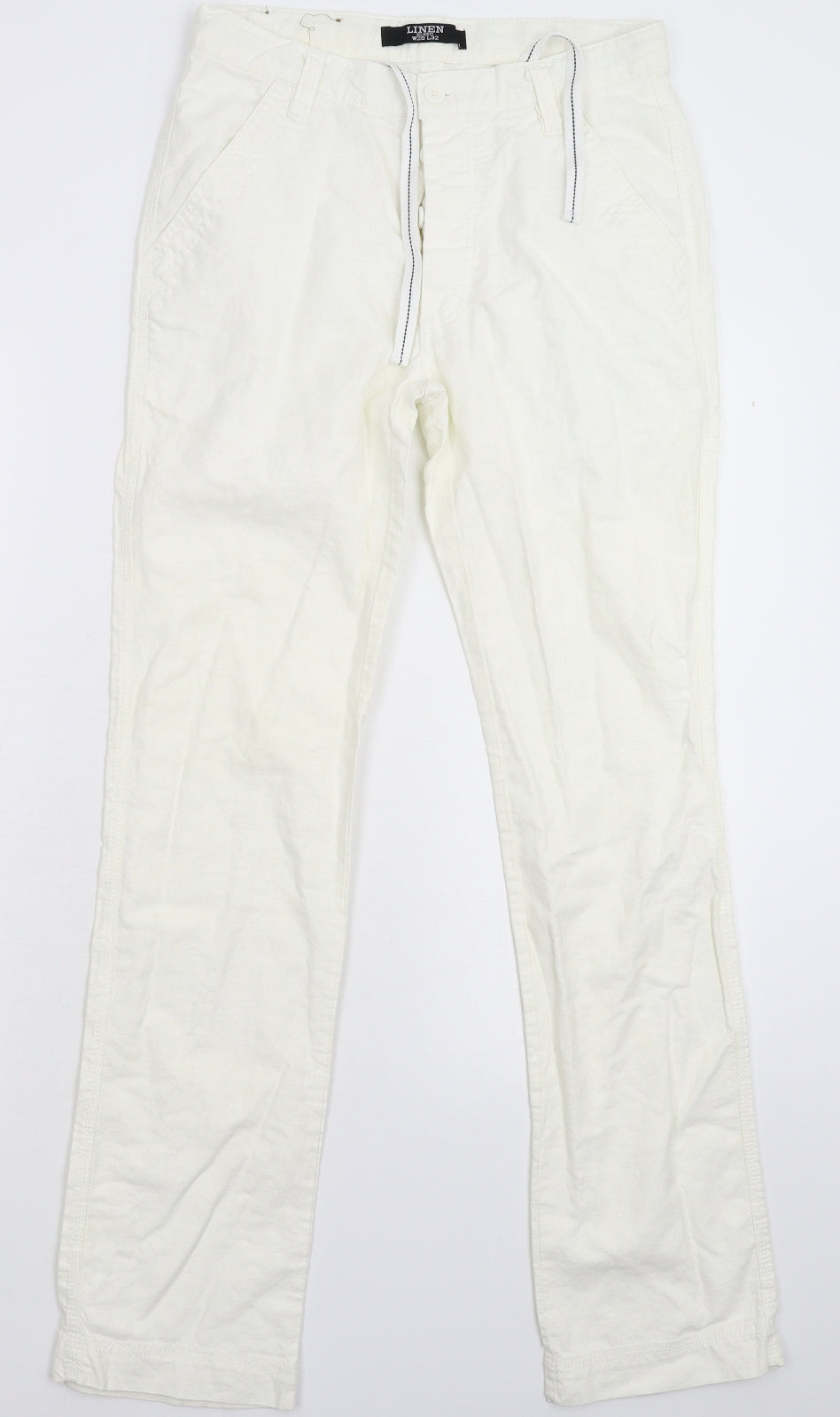 Denim & Co. Womens White   Trousers  Size 28 in L30 in