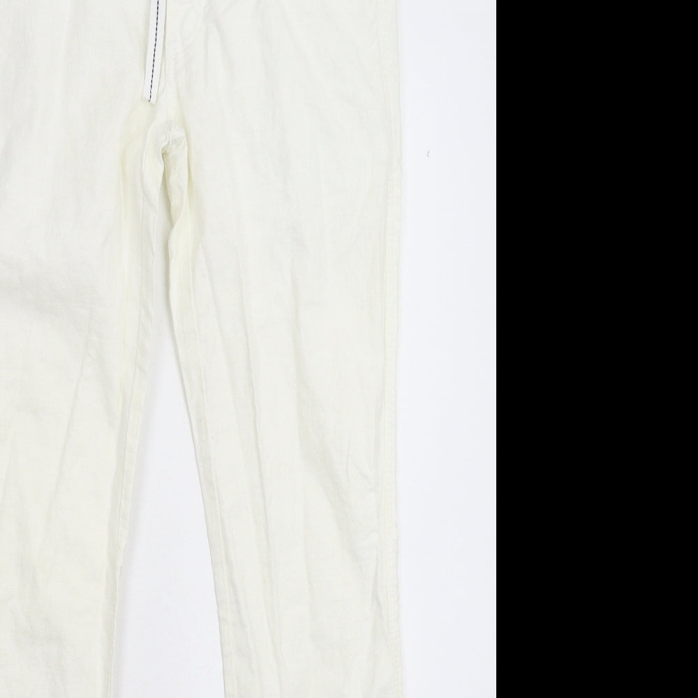 Denim & Co. Womens White   Trousers  Size 28 in L30 in