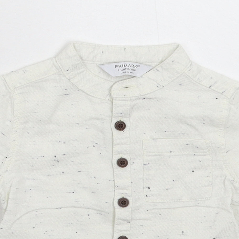 Primark Baby White   Basic Button-Up Size 9-12 Months