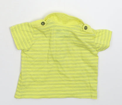 Earlydays Baby Yellow Striped  Basic Polo Size 3-6 Months