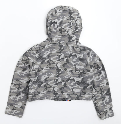 Marks and Spencer Girls Multicoloured Camouflage  Cape Hoodie Size 9-10 Years