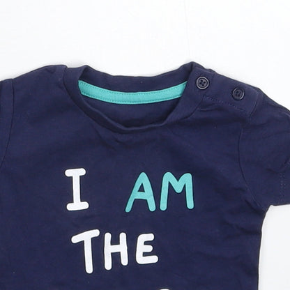 Matalan Baby Blue   Basic T-Shirt Size 0-3 Months