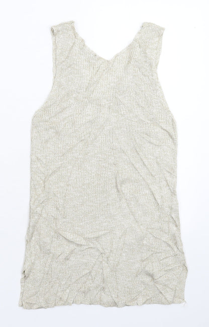 Womens UK Size 14 H&M Beige Pullover Jumper