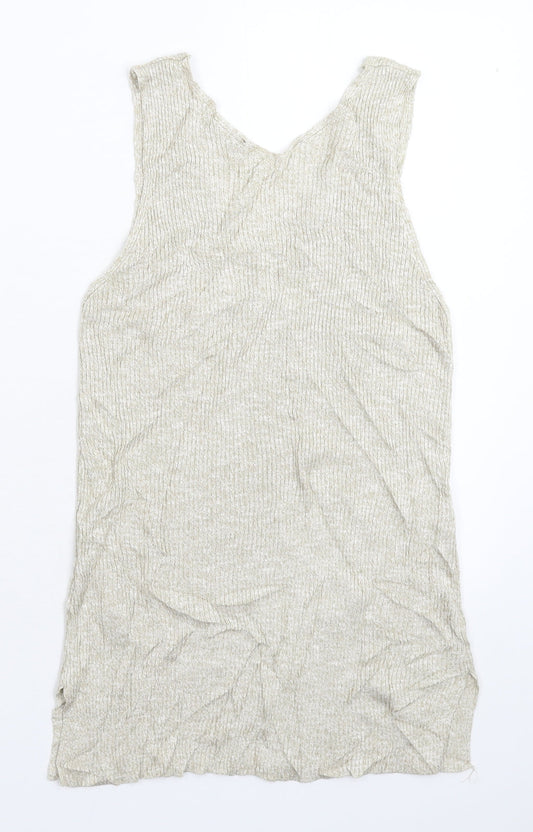Womens UK Size 14 H&M Beige Pullover Jumper