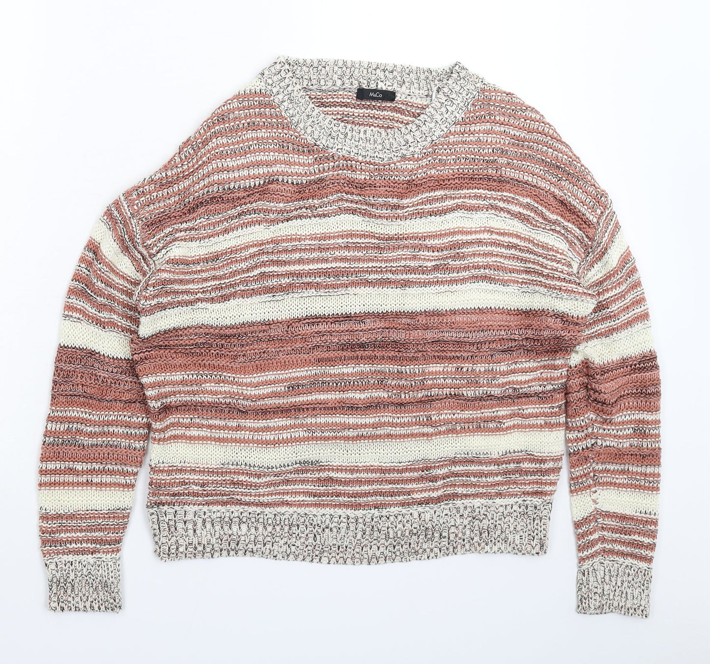 Womens UK Size 10 M&Co Beige Pullover Jumper