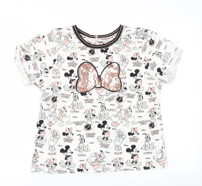Primark Womens Multicoloured Animal Print  Top Pyjama Top Size 10