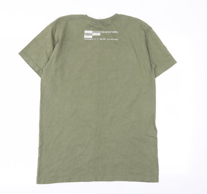 Mens UK Size S Fruit of the Loom Green  T-Shirt