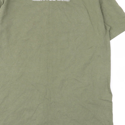Mens UK Size S Fruit of the Loom Green  T-Shirt