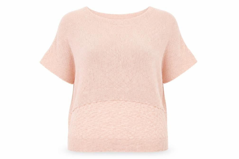Womens UK Size L Apricot Pink Pullover Jumper