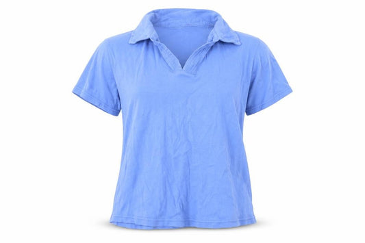 Womens UK Size 14 EWM Blue Basic Polo