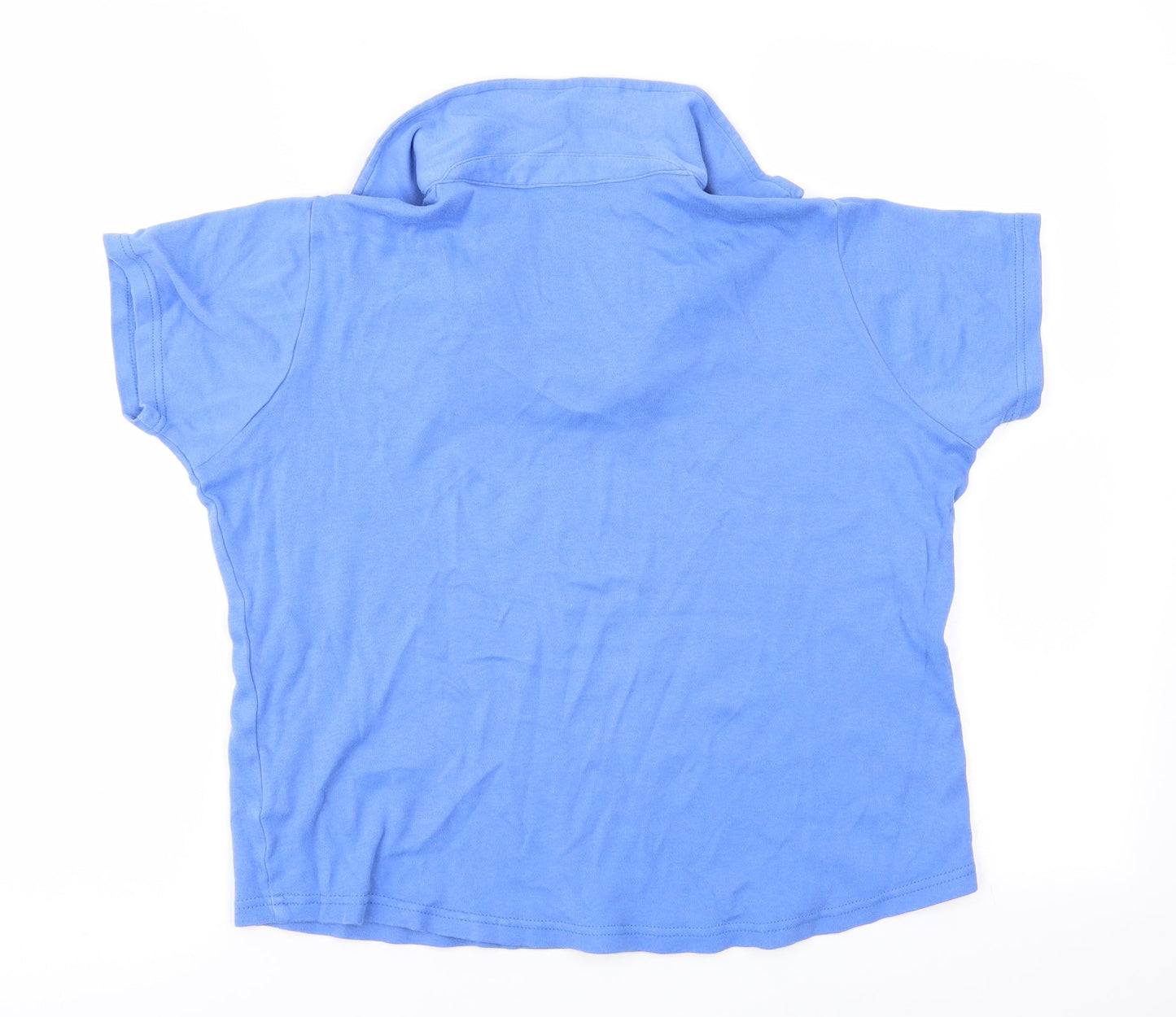 Womens UK Size 14 EWM Blue Basic Polo