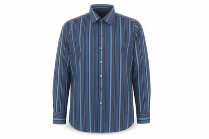 Mens UK Size 16.5 Linea Multicoloured  Button-Up Long Sleeve Casual Shirt